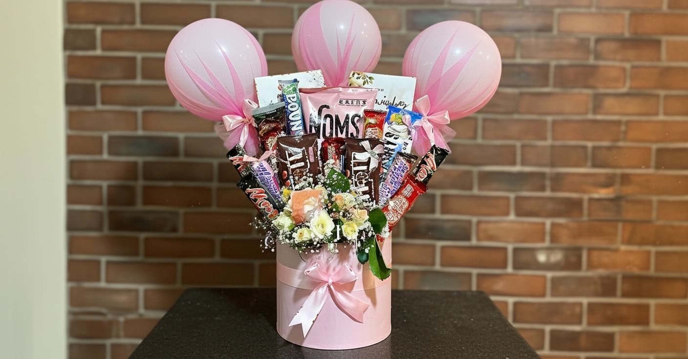 Pink Chocolate Bouquet Box – Premium Celebration Gift Arrangement