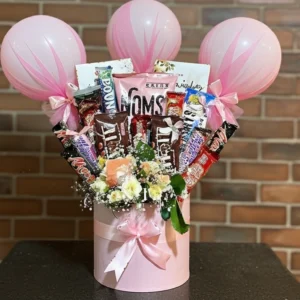 Pink Chocolate Bouquet Box – Premium Celebration Gift Arrangement